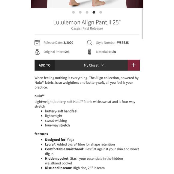 Lululemon Womens Align Leggings Size 10 - Picture 11 of 11